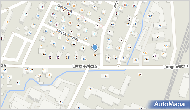 Rzeszów, Langiewicza Mariana, gen., 34, mapa Rzeszów