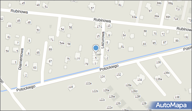 Rzeszów, Lazurowa, 7, mapa Rzeszów