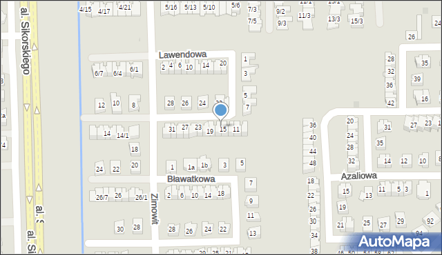 Rzeszów, Lawendowa, 17, mapa Rzeszów