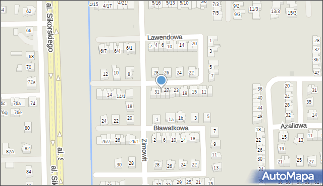 Rzeszów, Lawendowa, 29, mapa Rzeszów