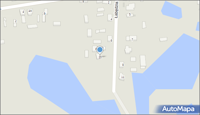 Sieradz, Łabędzia, 10, mapa Sieradz