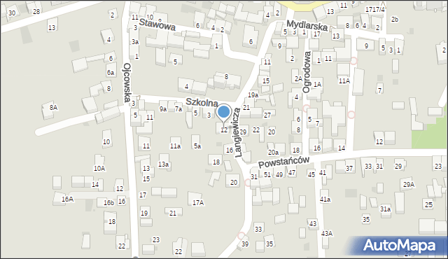 Skała, Langiewicza Mariana, gen., 12, mapa Skała