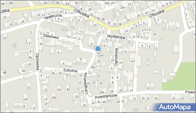 Skała, Langiewicza Mariana, gen., 13, mapa Skała