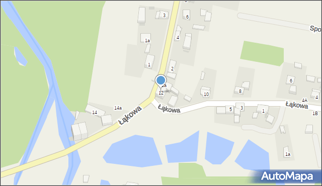 Skałka, Łąkowa, 12, mapa Skałka