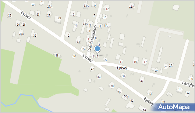 Skarżysko-Kamienna, Langiewicza Mariana, gen., 3, mapa Skarżysko-Kamienna