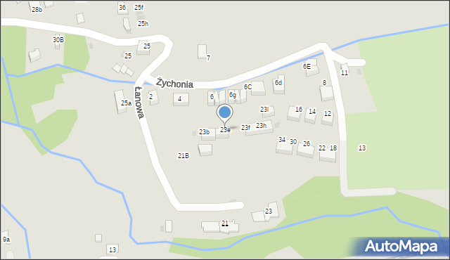 Skawina, Łanowa, 23e, mapa Skawina