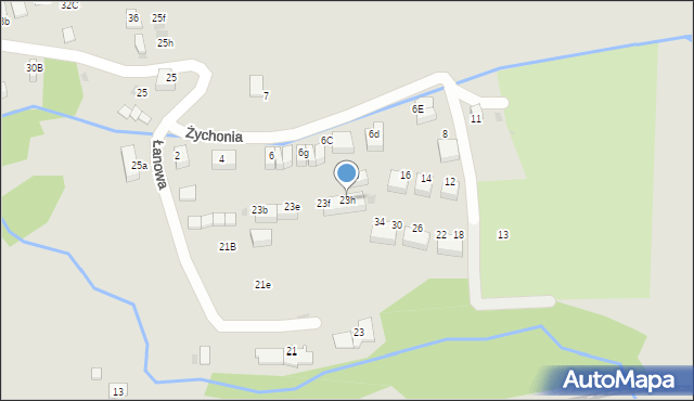 Skawina, Łanowa, 23h, mapa Skawina