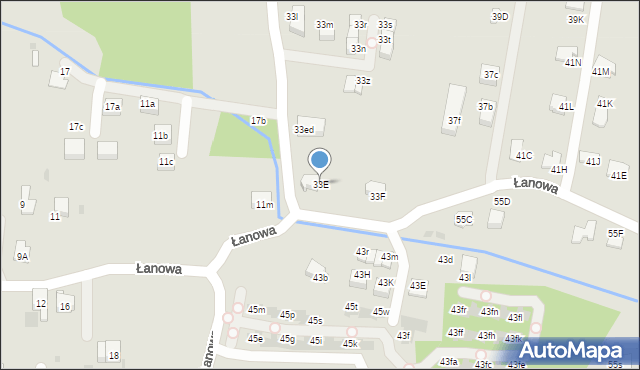 Skawina, Łanowa, 33E, mapa Skawina