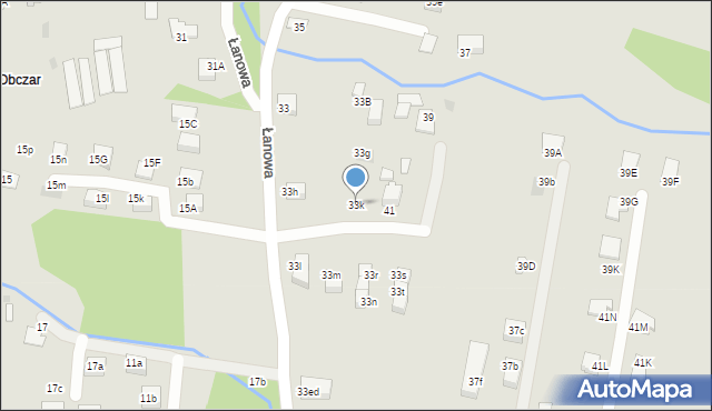 Skawina, Łanowa, 33k, mapa Skawina