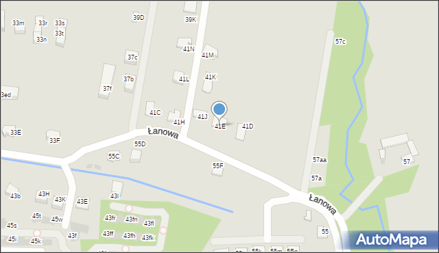 Skawina, Łanowa, 41E, mapa Skawina