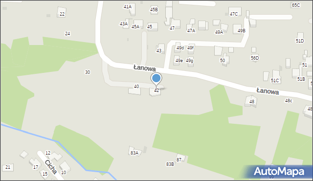 Skawina, Łanowa, 42, mapa Skawina