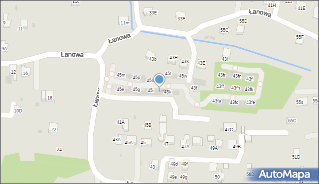 Skawina, Łanowa, 45j, mapa Skawina