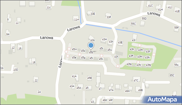 Skawina, Łanowa, 45s, mapa Skawina