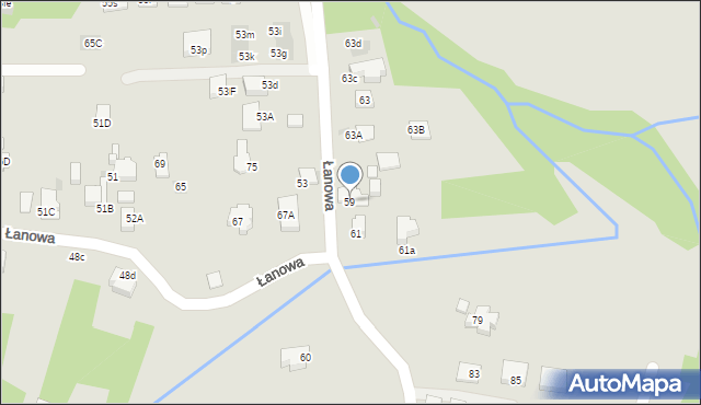 Skawina, Łanowa, 59, mapa Skawina