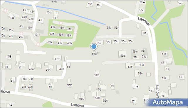 Skawina, Łanowa, 65C, mapa Skawina