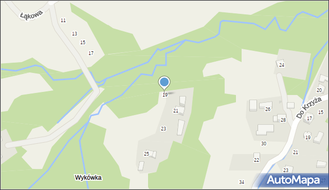 Skawinki, Łąkowa, 19, mapa Skawinki