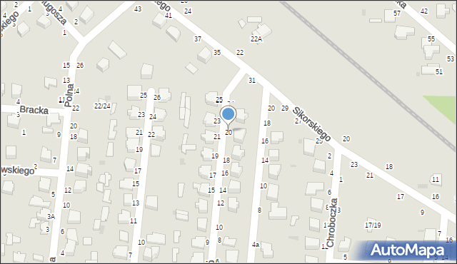 Skierniewice, Łabędzkiego Wiktora, dr., 20, mapa Skierniewic