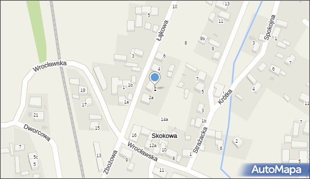 Skokowa, Łąkowa, 2, mapa Skokowa