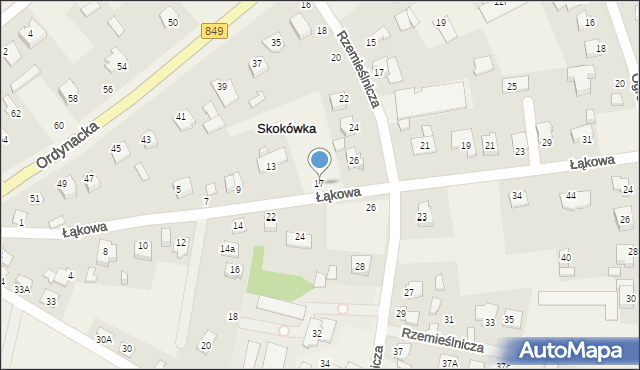 Skokówka, Łąkowa, 17, mapa Skokówka