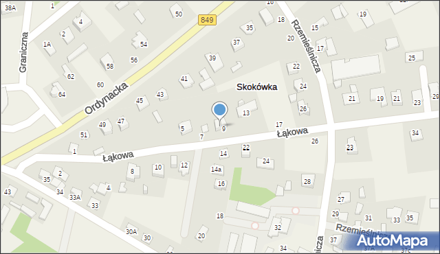 Skokówka, Łąkowa, 9/1, mapa Skokówka