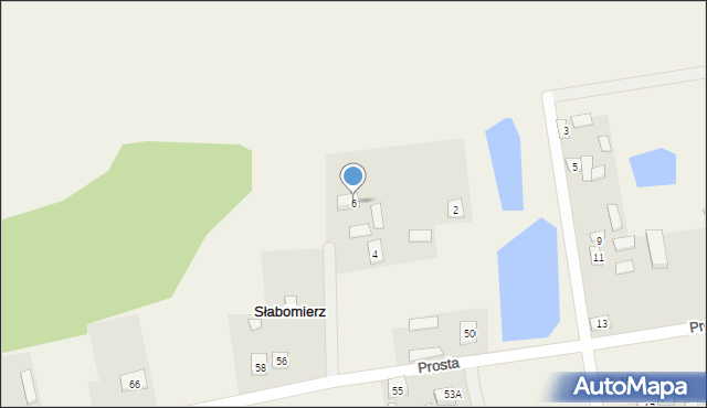 Słabomierz, Łąkowa, 6, mapa Słabomierz