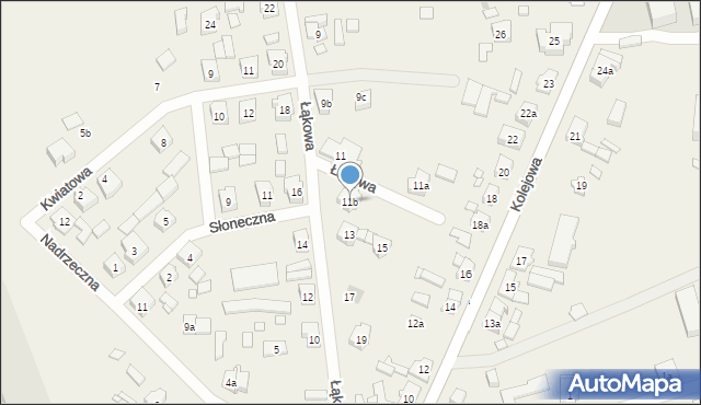 Sławoszowice, Łąkowa, 11b, mapa Sławoszowice