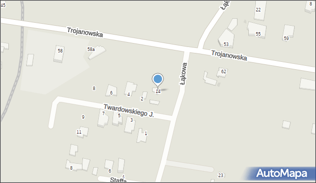 Sochaczew, Łąkowa, 14, mapa Sochaczew