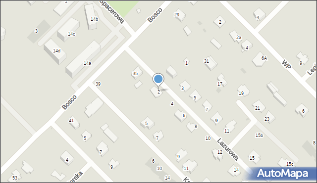 Sokołów Podlaski, Lazurowa, 2, mapa Sokołów Podlaski