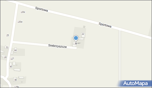 Srebrzyszcze, Łączna, 39, mapa Srebrzyszcze