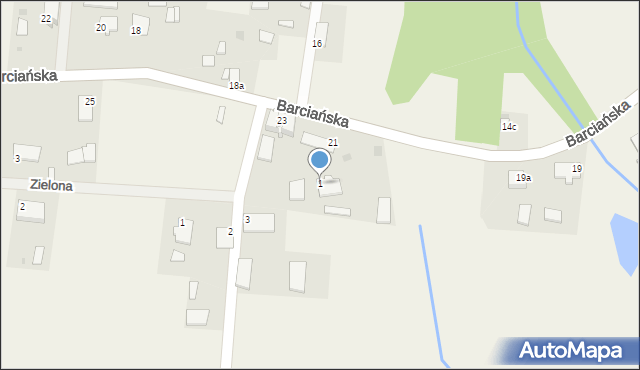 Srokowo, Łąkowa, 1, mapa Srokowo