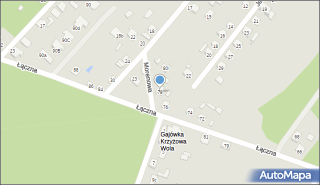 Starachowice, Łączna, 78, mapa Starachowic