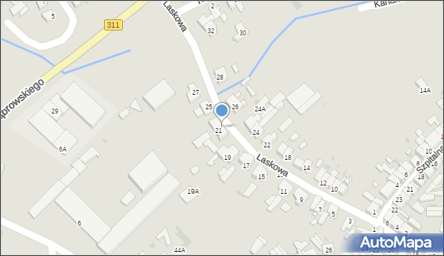 Stęszew, Laskowa, 23, mapa Stęszew