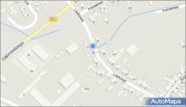 Stęszew, Laskowa, 25, mapa Stęszew