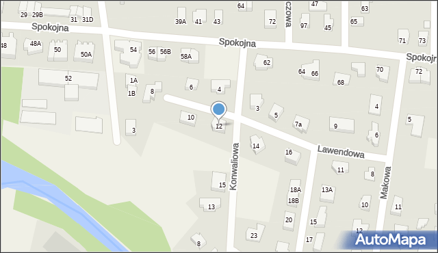 Straszyn, Lawendowa, 12, mapa Straszyn