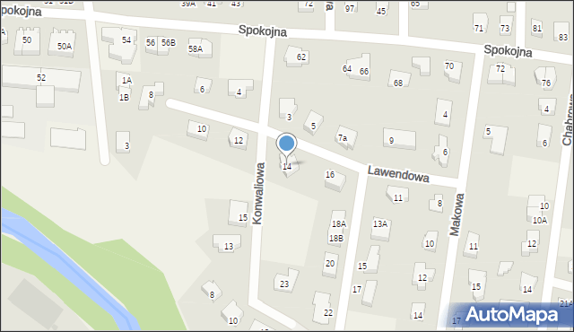 Straszyn, Lawendowa, 14, mapa Straszyn