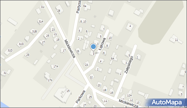 Strzegowo, Łąkowa, 1, mapa Strzegowo