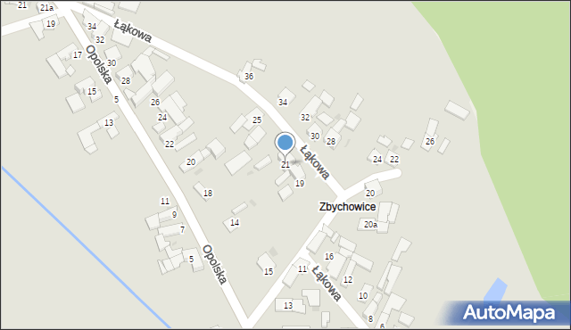 Strzeleczki, Łąkowa, 21, mapa Strzeleczki