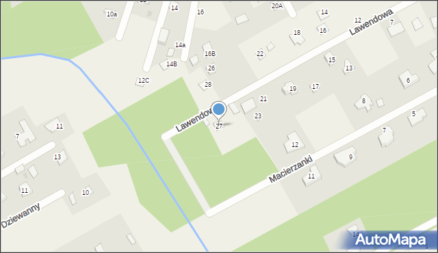 Strzeniówka, Lawendowa, 27, mapa Strzeniówka
