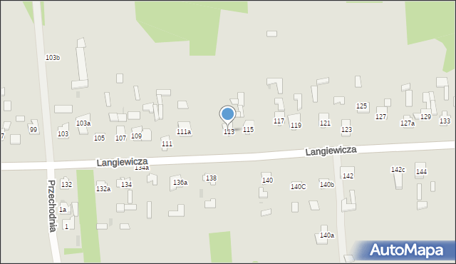 Suchedniów, Langiewicza Mariana, gen., 113, mapa Suchedniów