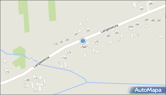 Suchedniów, Langiewicza Mariana, gen., 174a, mapa Suchedniów