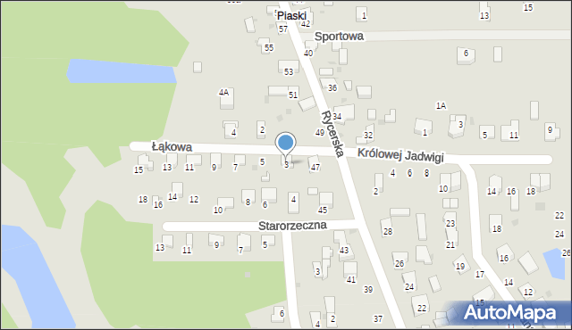 Sulejów, Łąkowa, 3, mapa Sulejów