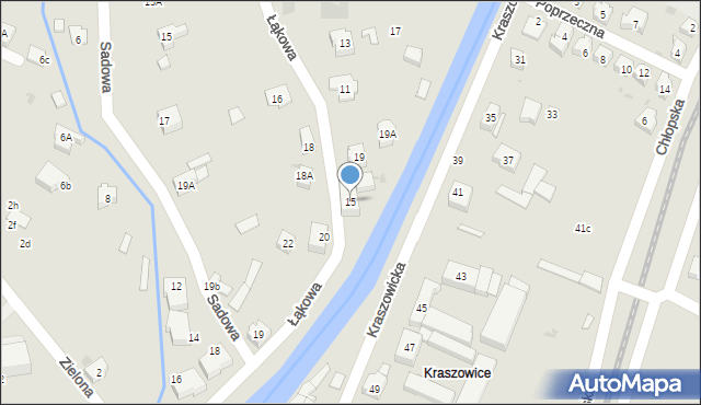 Świdnica, Łąkowa, 15, mapa Świdnicy