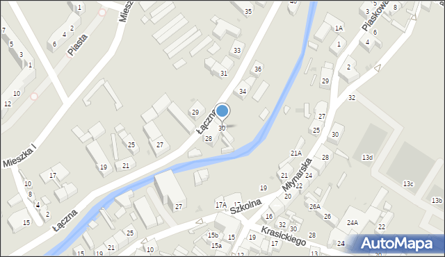 Świebodzice, Łączna, 30, mapa Świebodzice