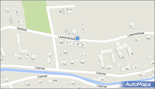 Świebodzice, Lawendowa, 14, mapa Świebodzice