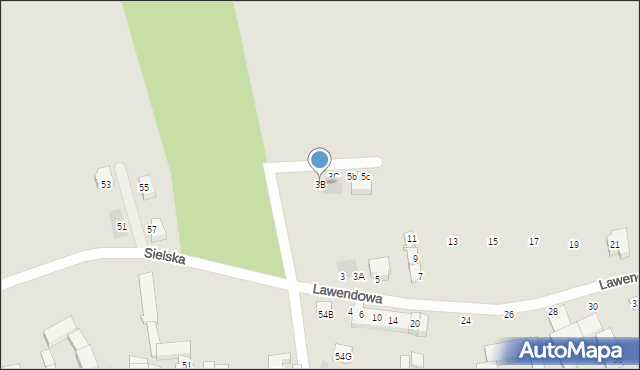 Świebodzice, Lawendowa, 3B, mapa Świebodzice