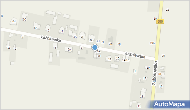 Święcice, Łaźniewska, 3b, mapa Święcice