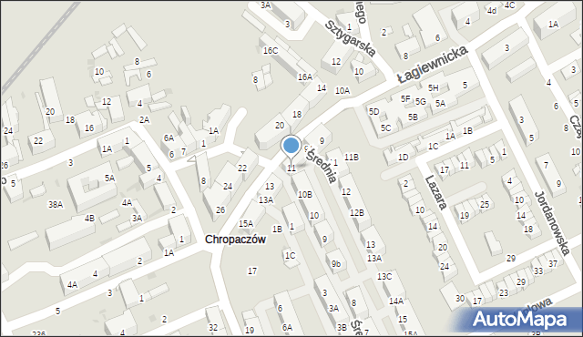 Świętochłowice, Łagiewnicka, 11, mapa Świętochłowice