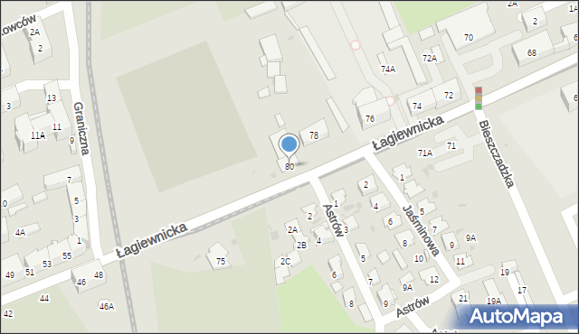 Świętochłowice, Łagiewnicka, 80, mapa Świętochłowice
