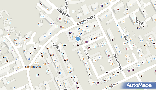 Świętochłowice, Lazara Franciszka, 1D, mapa Świętochłowice