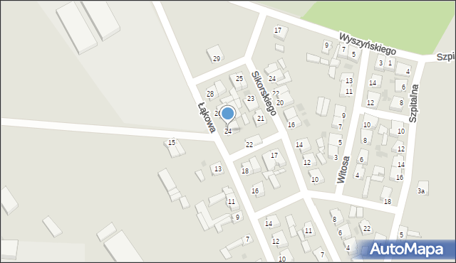 Szamocin, Łąkowa, 24, mapa Szamocin